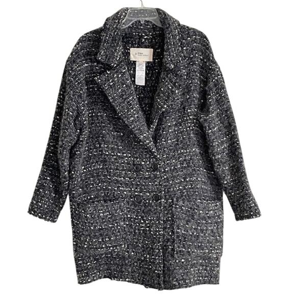 Étoile Isabel Marant pointed lapel Boucle oversize Wool blend Alpaca coat Gray - Picture 2 of 9